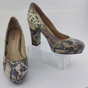 Kenneth Cole REACTION "Photo Graph" Snakeskin Print Platform Heel